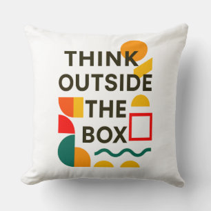 Coussin Réfléchissez à l'extérieur de la boîte - Créatif