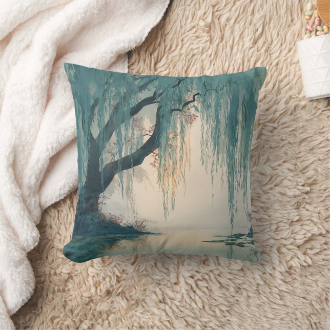 Coussin Reflet de saule serein Art de la nature (3) (Couverture)