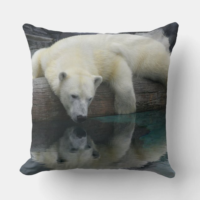 Coussin Réflexions de l'ours polaire - Ours polaire blanc (Recto)