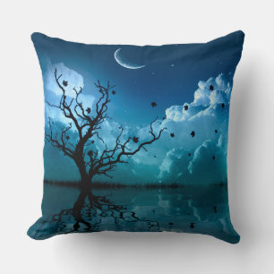 Coussin Réflexions sur la lune Pittoresque Sky de nuit Cou