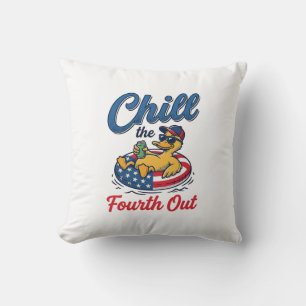 Coussin Refroidir le quatrième design de T-shirt de canard