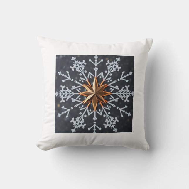 Coussin Refuge Flocon de Neige Cosy (Recto)