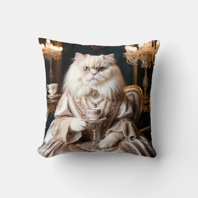 Coussin Regal Cat à Gown (Recto)