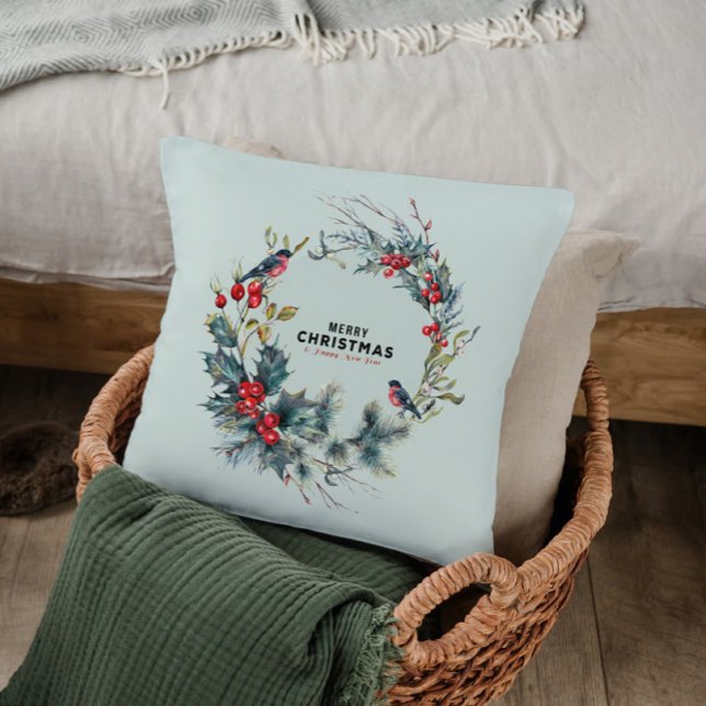 Coussin régal de Noël avec bullfinch (Créateur téléchargé)