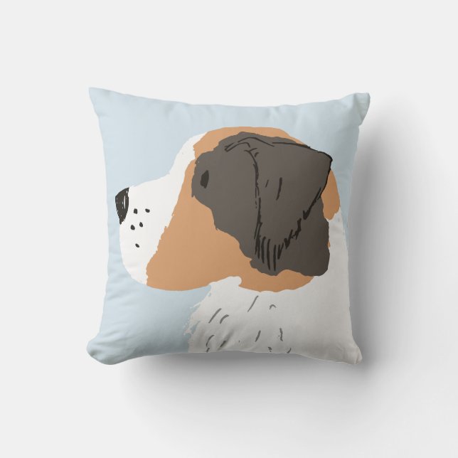 Coussin Regal Saint Bernard avec texte personnalisable Jet (Recto)