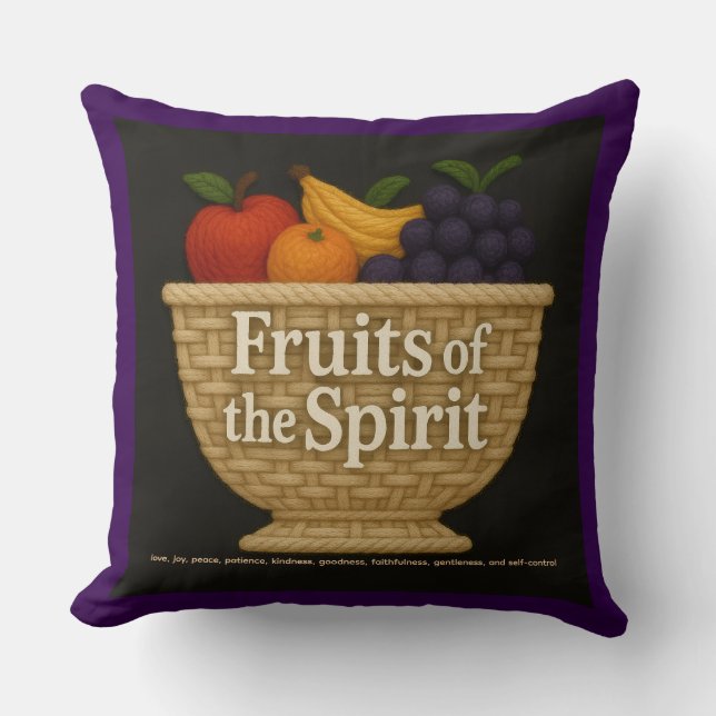 Coussin Regard de la Laine des Fruits de l'Esprit (Recto)