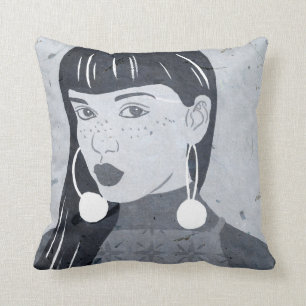Coussin Regard de portrait de nuit