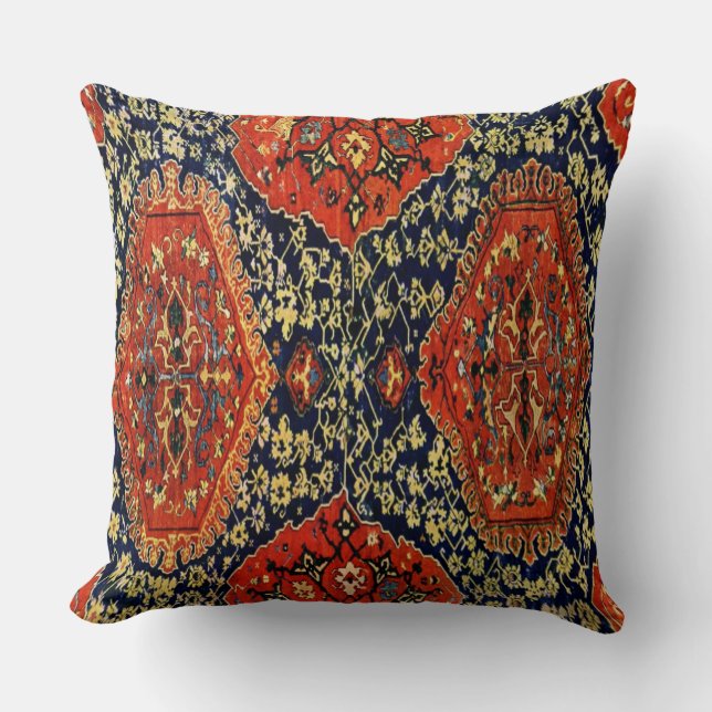 Coussin Regard oriental de couverture dans le blue&orange (Recto)
