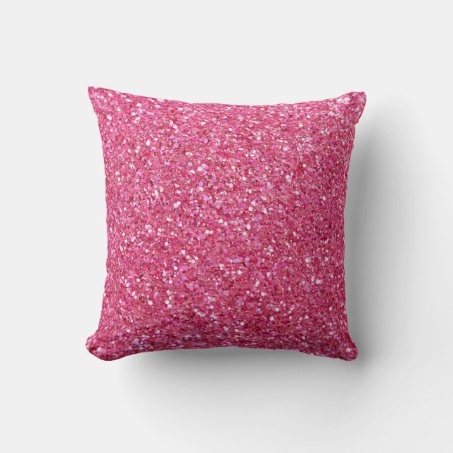 Coussin Regard Pailleté Rose (Recto)