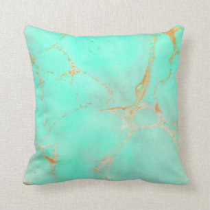 Coussin Regard peint par Teal d'Aqua d'abrégé sur marbre