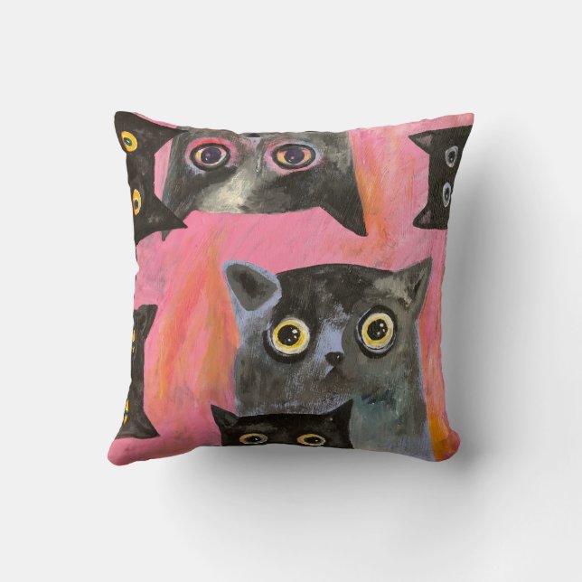 Coussin regarder des chats (Verso)