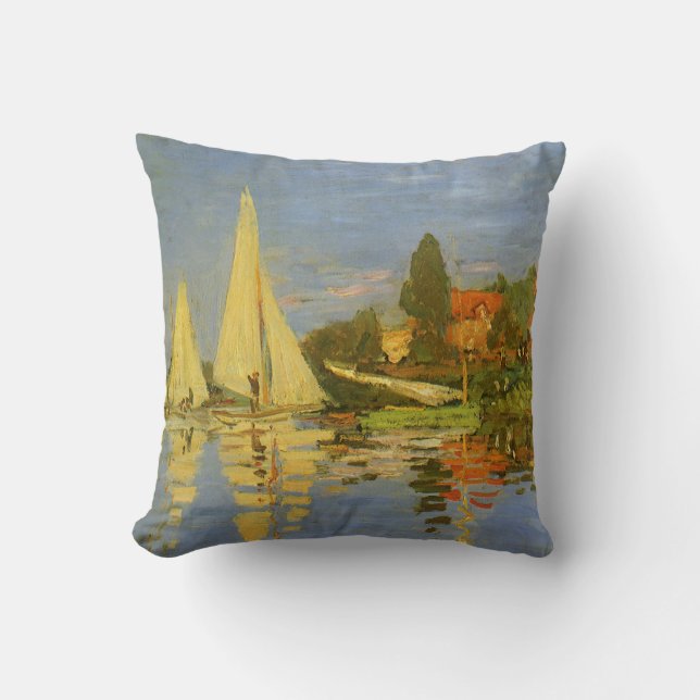 Coussin Régate à Argenteuil par Claude Monet (Recto)