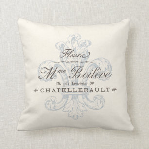 Coussin Région vintage de Fleura Chatellerault de Français