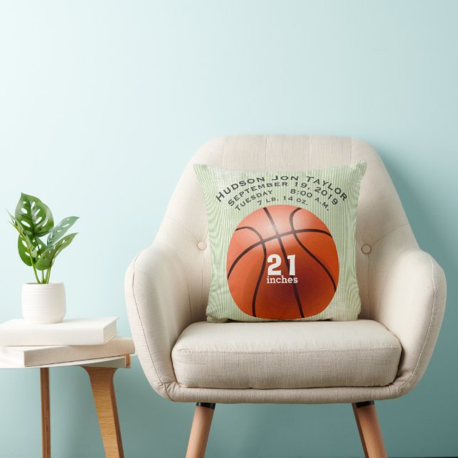 Coussin Registre de naissance de basket-ball garçons à ray (Chaise)