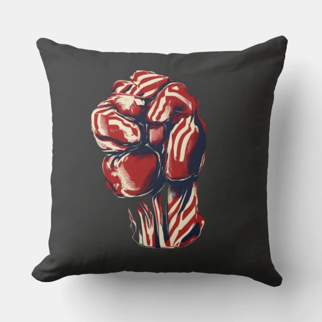 Coussin Règne Rouge : Conception de puissance dynamique" (Recto)