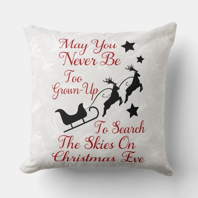 Coussin Reindeer Reversible White/ Burgundy StriCoussin (Recto)