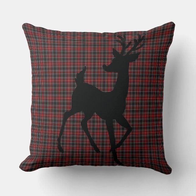 Coussin Reindeer Rouge/Noir Plaid Noël/Coussin de tous les (Recto)