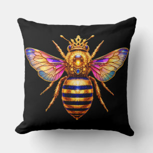 Coussin Reine Abeille Avec Couronne