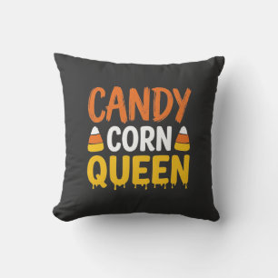 Coussin Reine Candy Corn Graphique Halloween_1