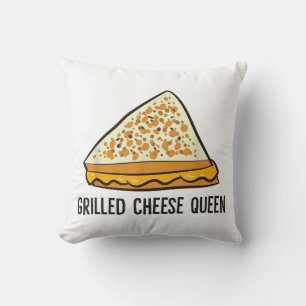 Coussin Reine de Fromage Grillé Drôle Fromage Grillé