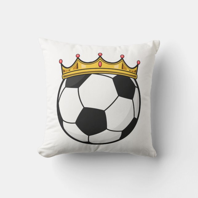 Coussin Reine de la couronne de football (Recto)