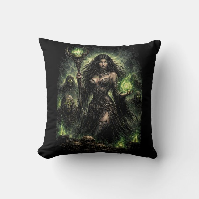Coussin Reine de la Flamme Verte (Recto)