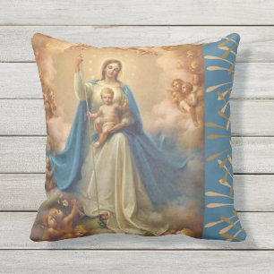 Coussin Reine de Vierge Marie des anges
