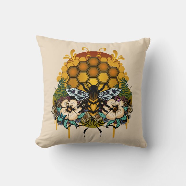 Coussin Reine des abeilles (Recto)