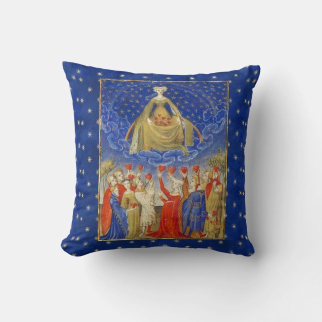 Coussin REINE DES COEURS DANS LA NUIT STARRY Valentines (Recto)