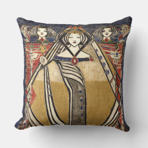 Coussin Reine des diamants par Margaret Macdonald Mackinto