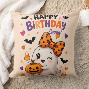 Coussin Reine des Fantômes Design de Citrouille Halloween