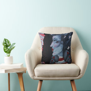 Coussin Reine Rouge de Cœur Alice Merveilleux Fantastique 