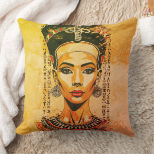 Coussin Reine royale d'Égypte – Art néo-pharaonique modern