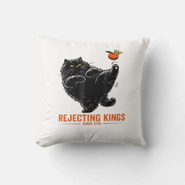 Coussin Rejecting Kings Since 1776 Patriotic Flag Design (Recto)
