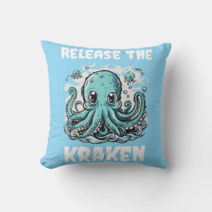 Coussin Relâchez le KRAKEN ! Pipe mignonne