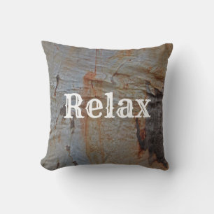 Coussin Relax Woodgrain Tree Barre Photo Brown Rustique