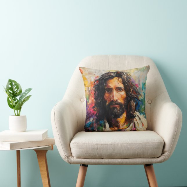 Coussin Religion Jésus-Christ Couleur (Chaise)