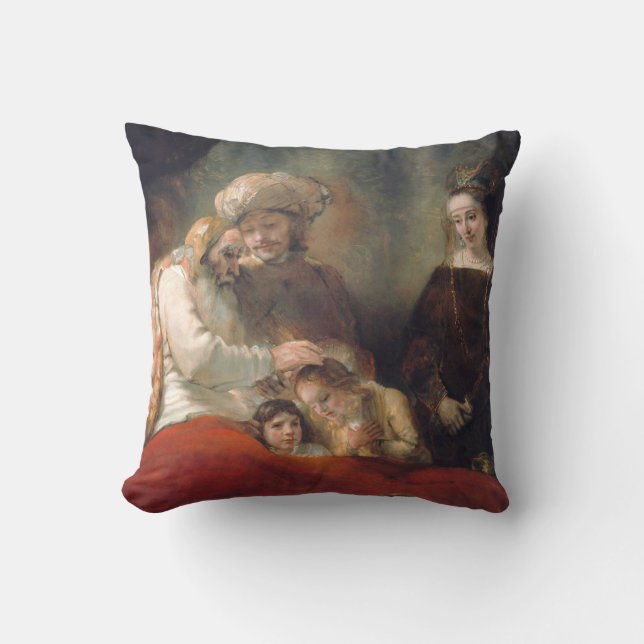 Coussin Rembrandt Jacob Bénissant Les Enfants De Joseph (Recto)