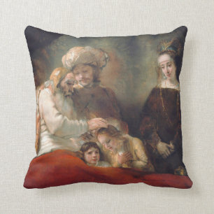 Coussin Rembrandt Jacob Bénissant Les Enfants De Joseph