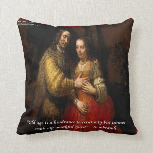 Coussin Rembrandt "La Mariée juive" & Citation sur le Viei