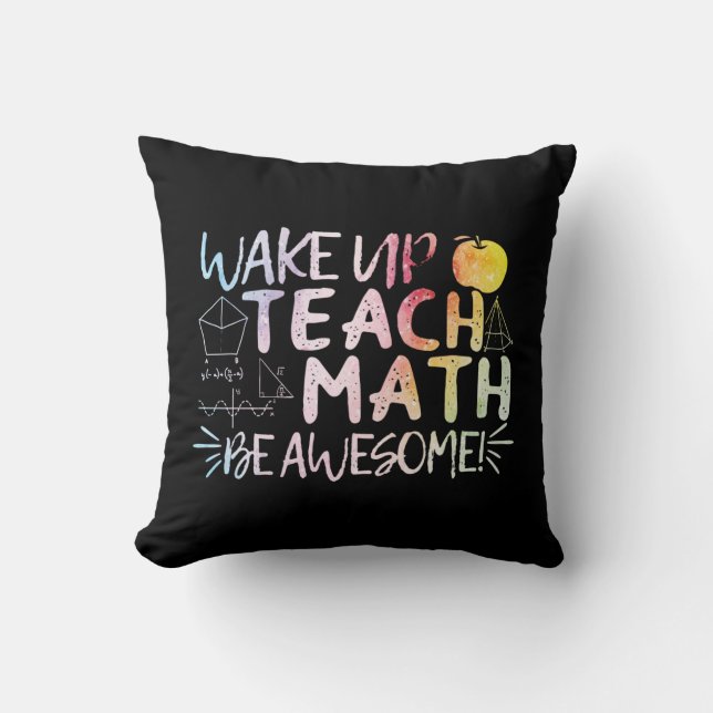 Coussin Remerciement pour un professeur de mathématiques - (Recto)