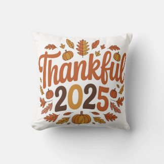 Coussin Remerciements 2025 Automne Thanksgiving Citrouille