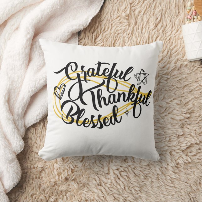Coussin Remerciements Heureux Bienheureux Cadeaux De Thank (Couverture)