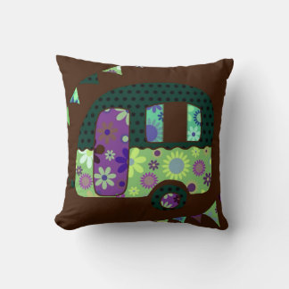 Coussin Remorque rétro Shabbychic, camping-car, caravane