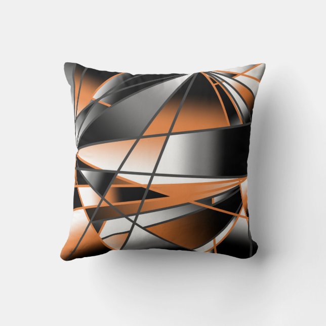 Coussin Remplissage de couleur dégradé orange Conception m (Verso)