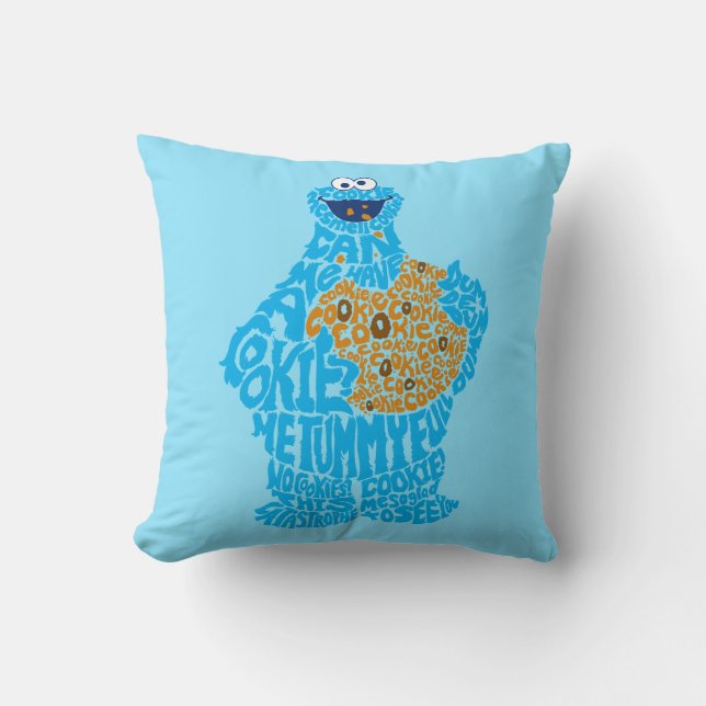 Coussin Remplissage de motif Cookie Monster (Recto)