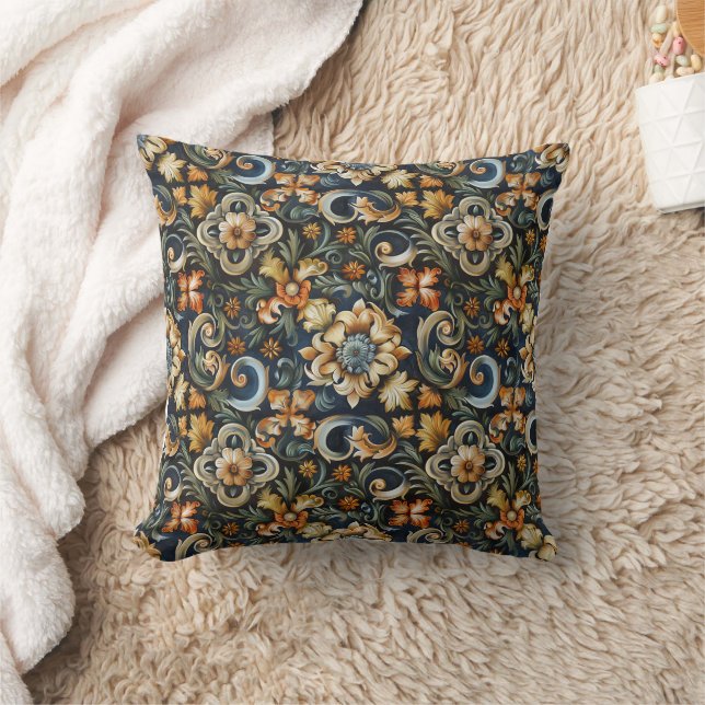 Coussin Renaissance italienne en bleu (Couverture)