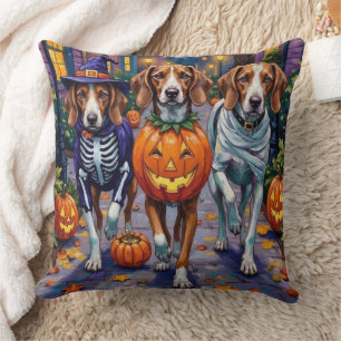 Coussin Renard américain anglais en costumes d'Halloween