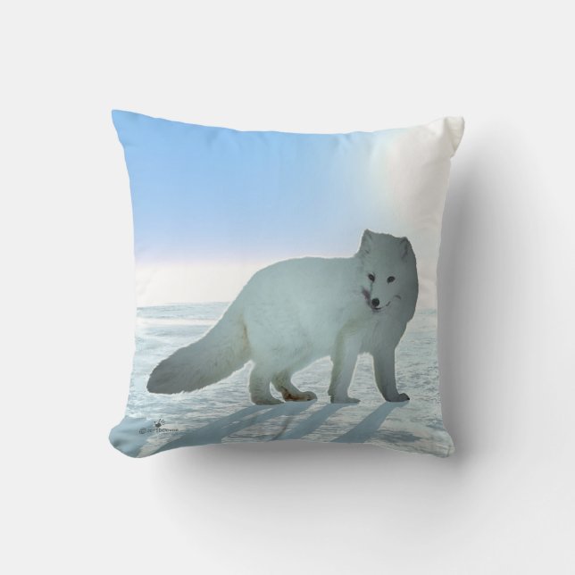 Coussin Renard arctique (Recto)