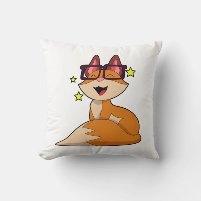 Coussin Renard avec lunettes (Recto)